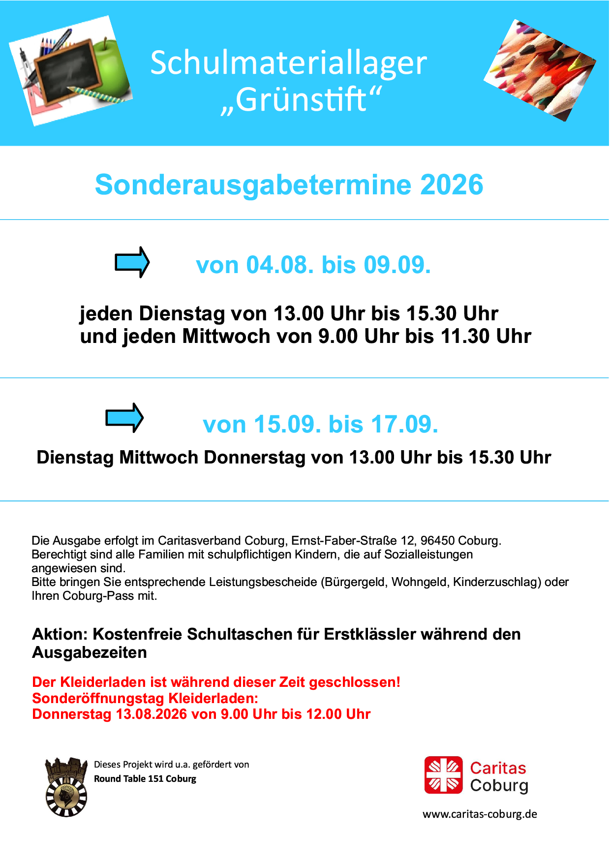 Sonderausgabe Termine 2026