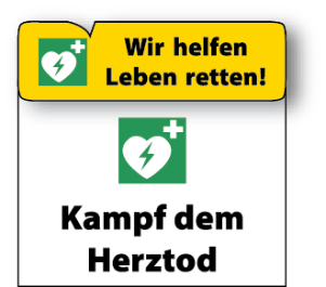 Button wir helfen Leben retten